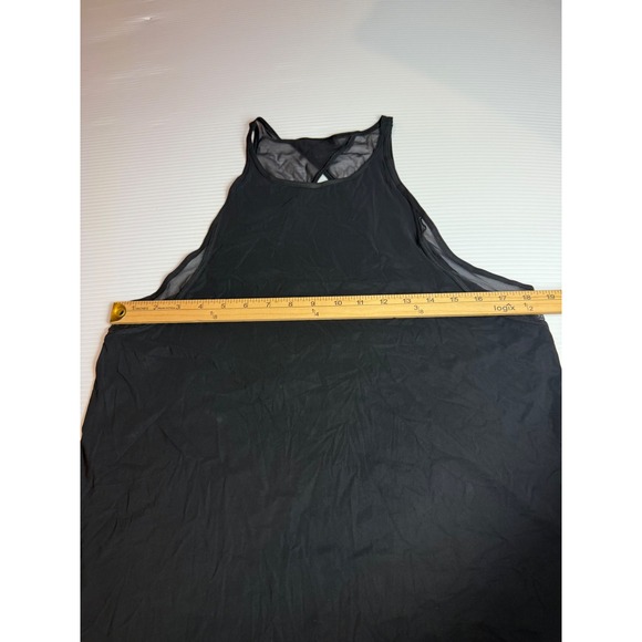 Lululemon Black Mesh Back Workout Tank Top Athletic Activewear Womens 12 - Picture 3 of 4